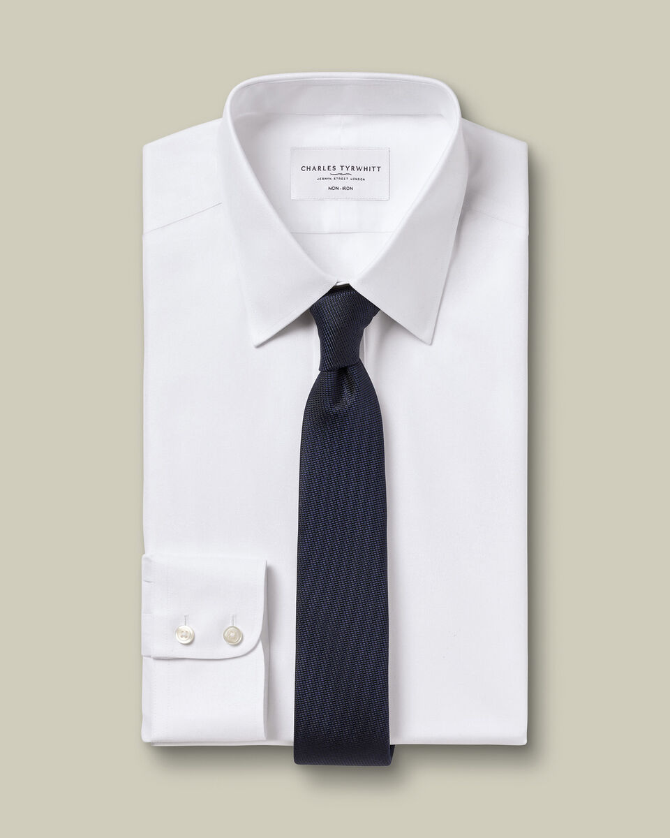 Non-Iron Twill Shirt - White