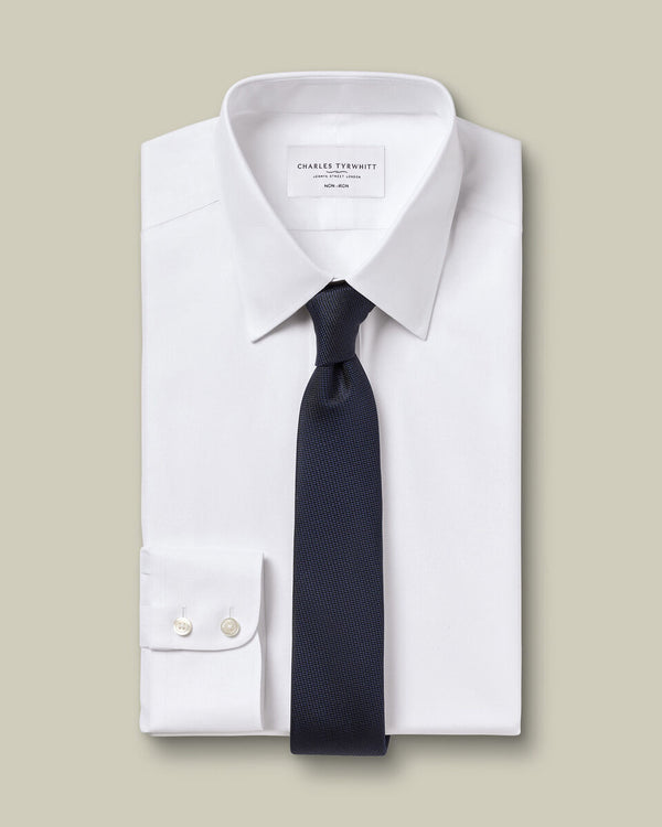 Non-Iron Twill Shirt - White