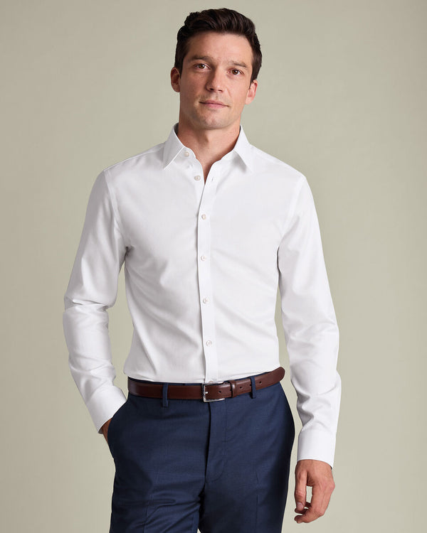 Non-Iron Twill Shirt - White
