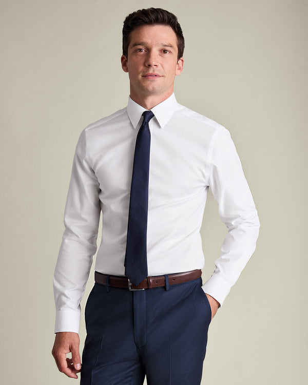 Non-Iron Twill Shirt - White