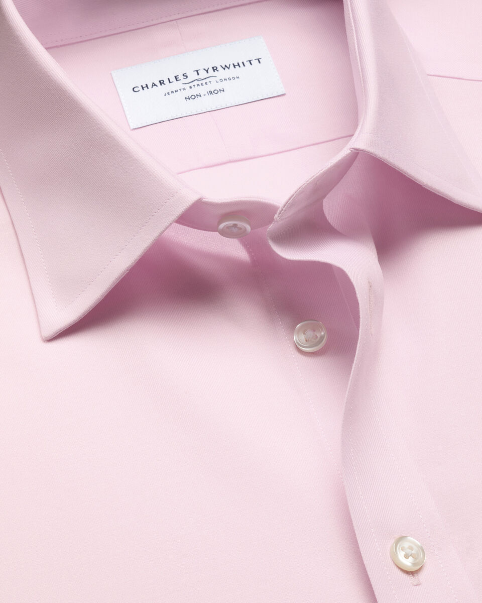 Non-Iron Twill Shirt - Light Pink Main image