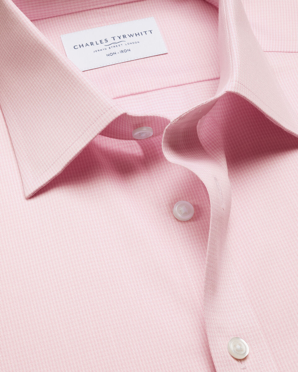 Non-Iron Twill Puppytooth Shirt – Pink Main image
