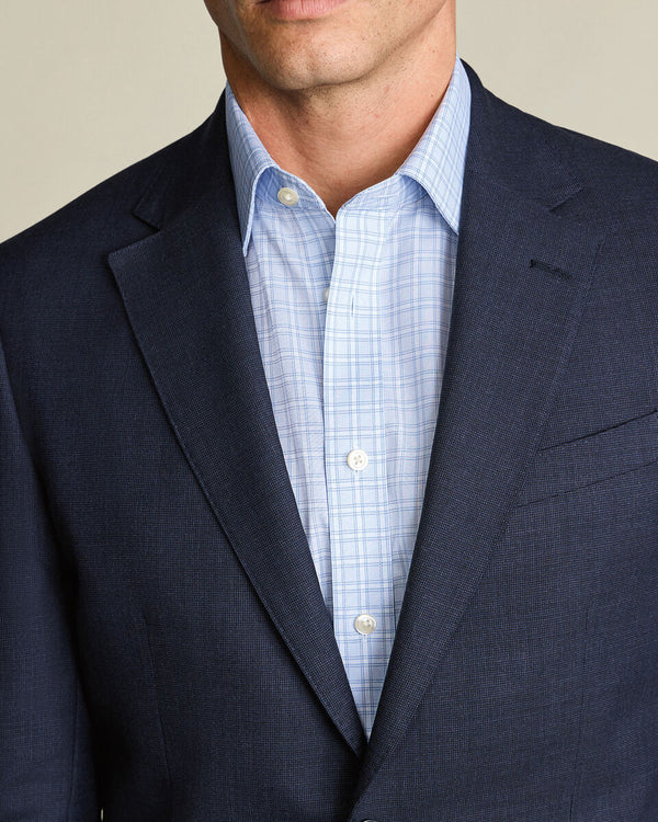 Non-Iron Twill Check Shirt - Sky Blue