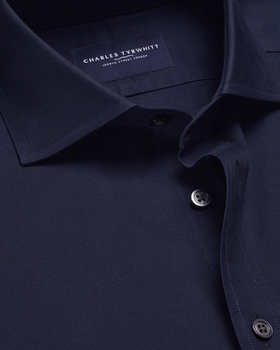 Non-Iron Twill Shirt – Navy Main image