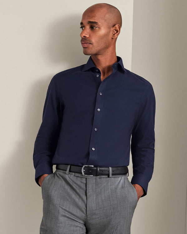 Non-Iron Twill Shirt – Navy