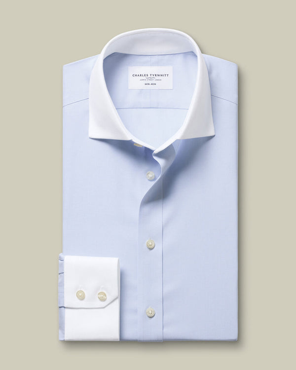 Non-Iron Twill Winchester Shirt - Light Blue