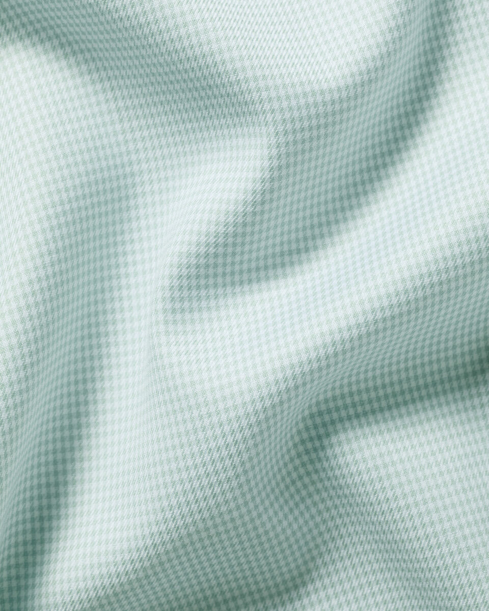 Non-Iron Twill Puppytooth Shirt - Green