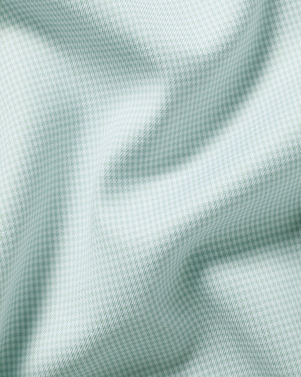 Non-Iron Twill Puppytooth Shirt - Green