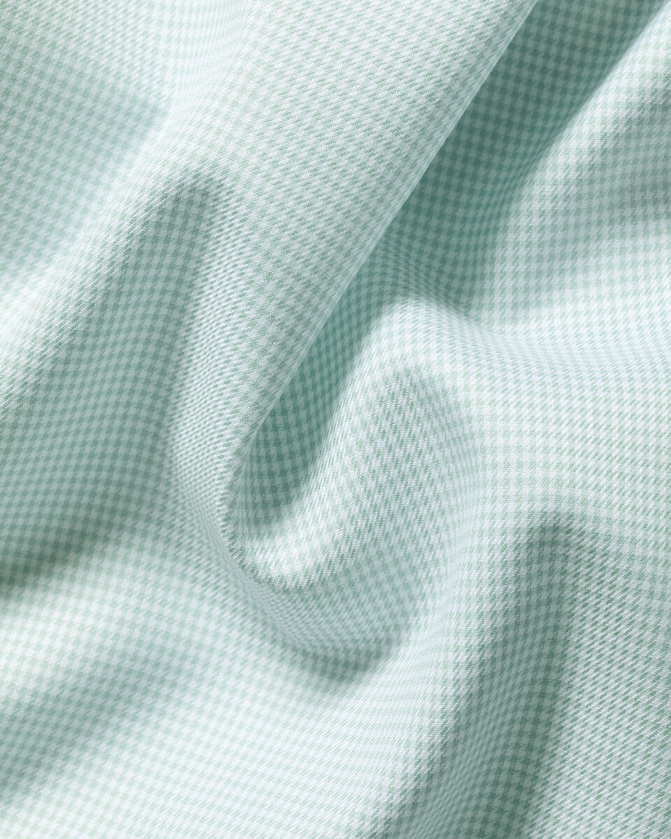 Non-Iron Twill Puppytooth Shirt - Green