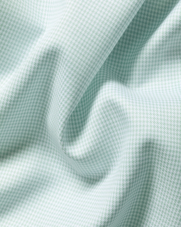 Non-Iron Twill Puppytooth Shirt - Green