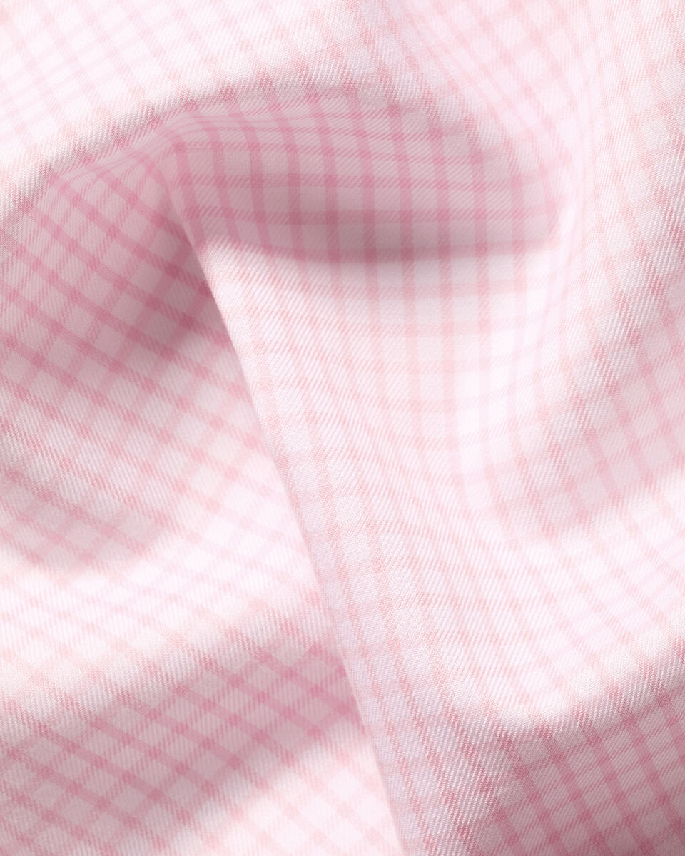 Non-Iron Twill Check Shirt - Pink