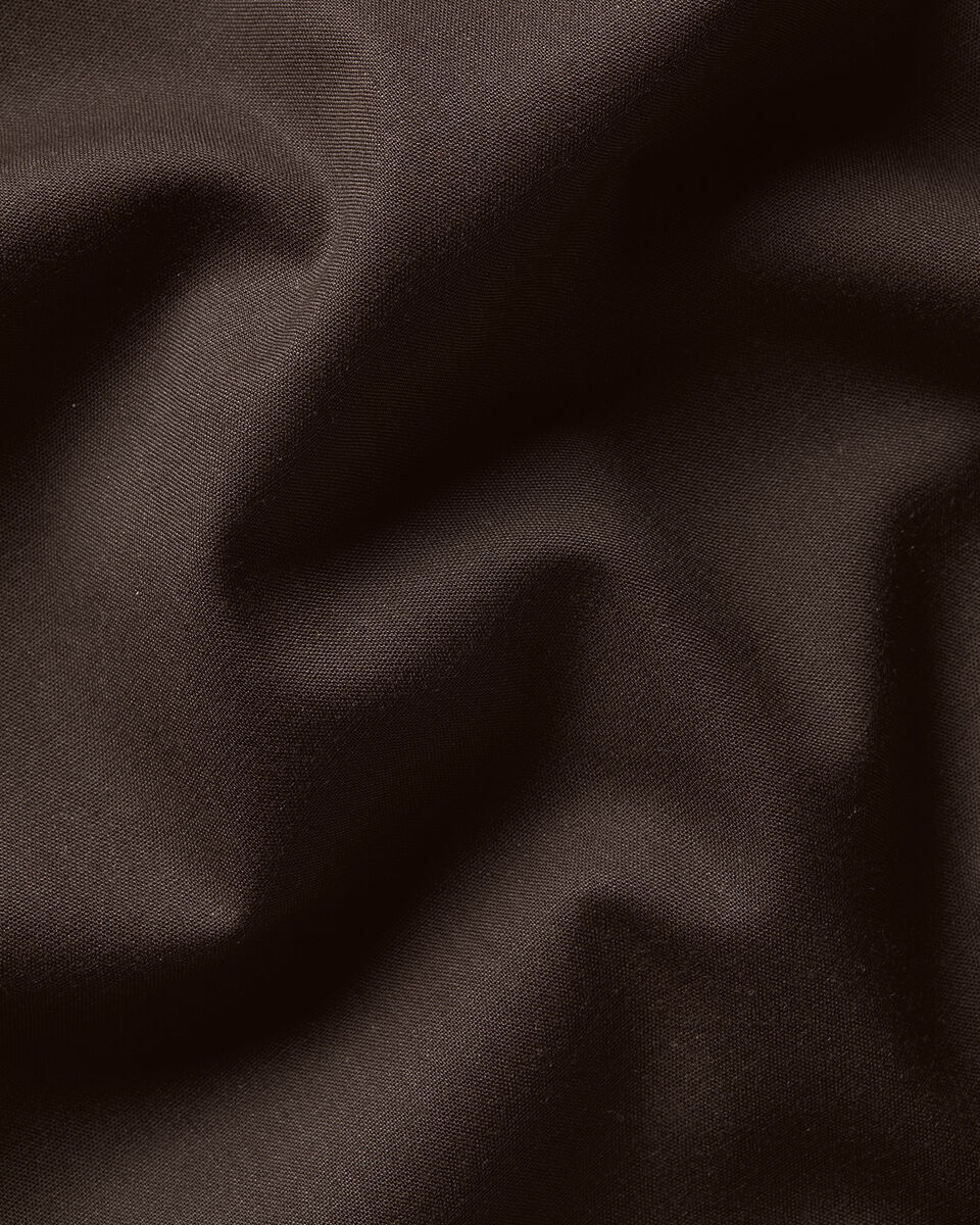 Non-Iron Stretch Poplin Shirt - Chocolate