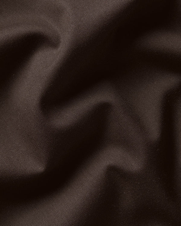 Non-Iron Stretch Poplin Shirt - Chocolate