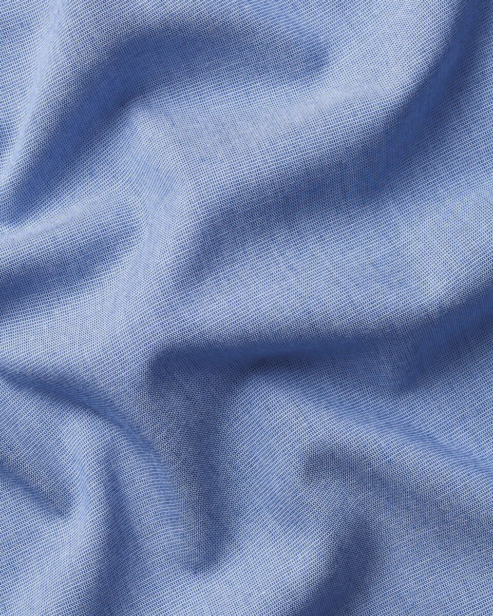 Non-Iron Stretch Poplin Shirt – Mid Blue