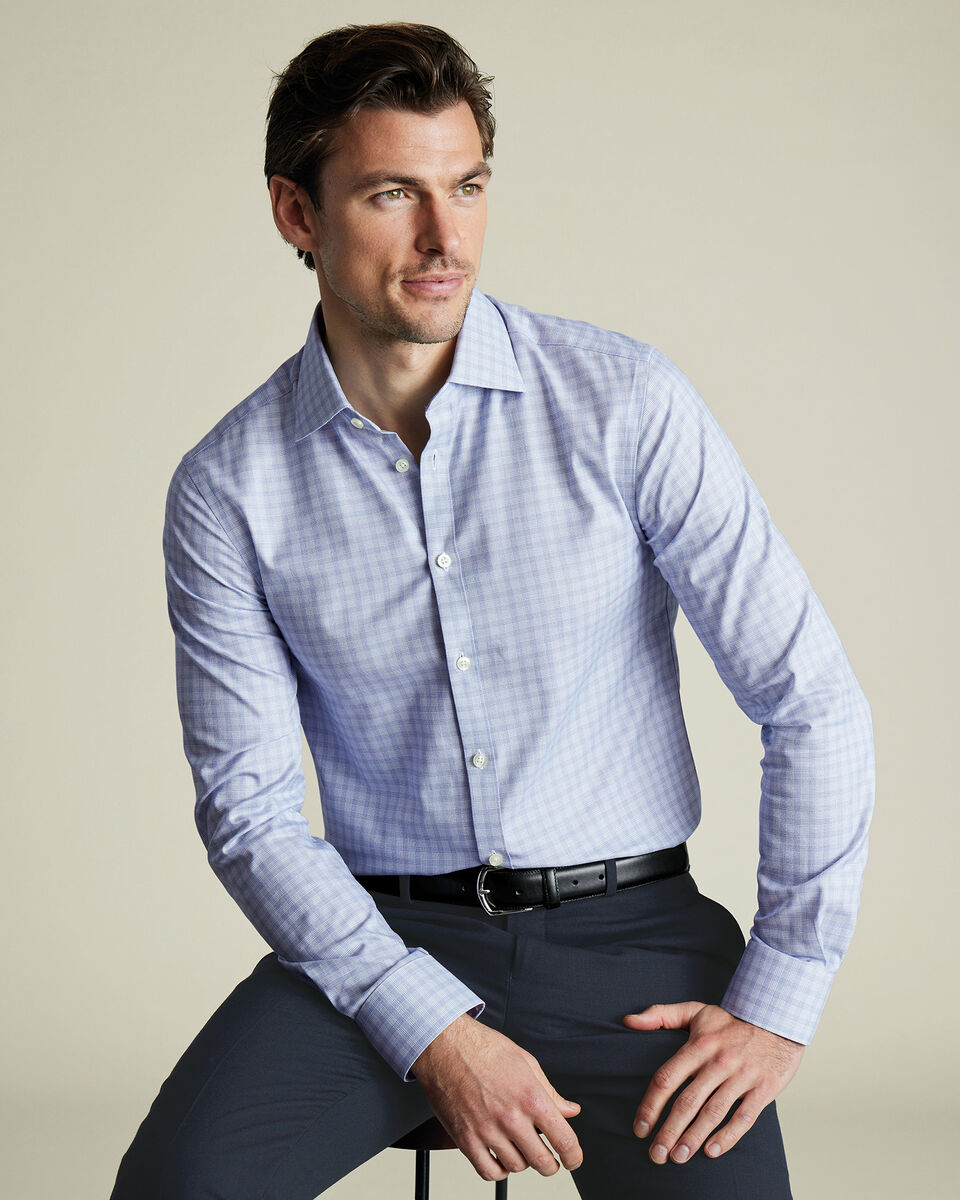 Luxury Check Shirt - Cobalt Blue