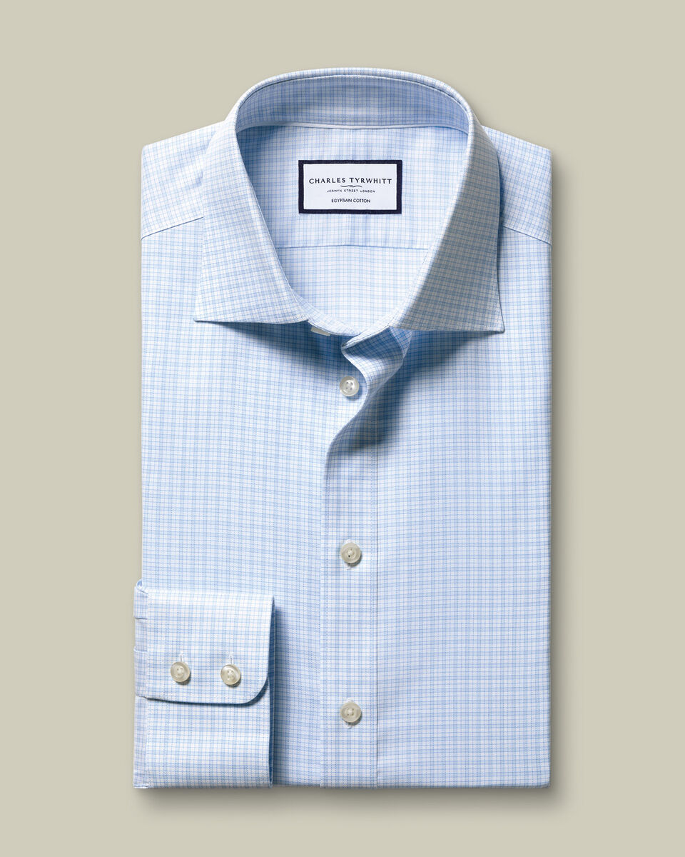 Luxury Check Shirt - Light Blue