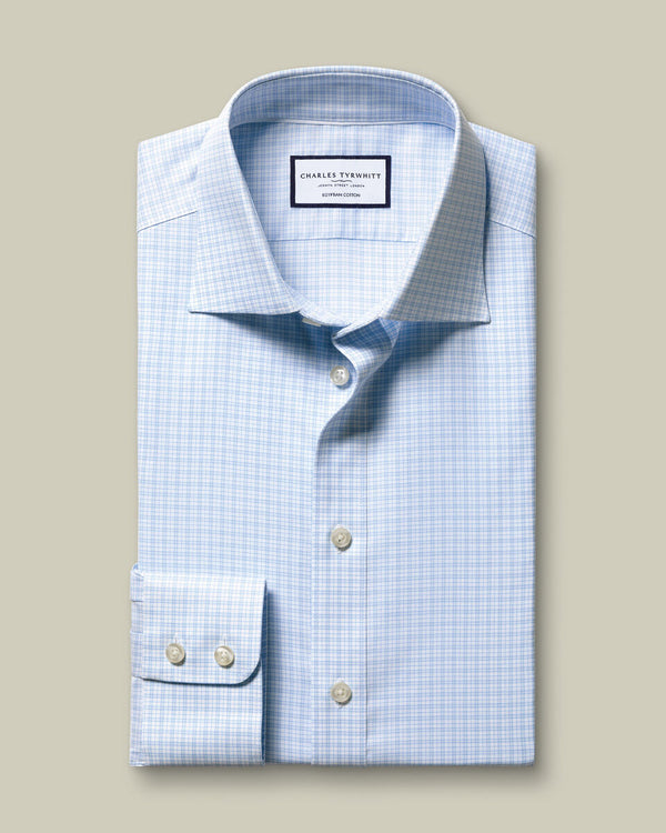 Luxury Check Shirt - Light Blue