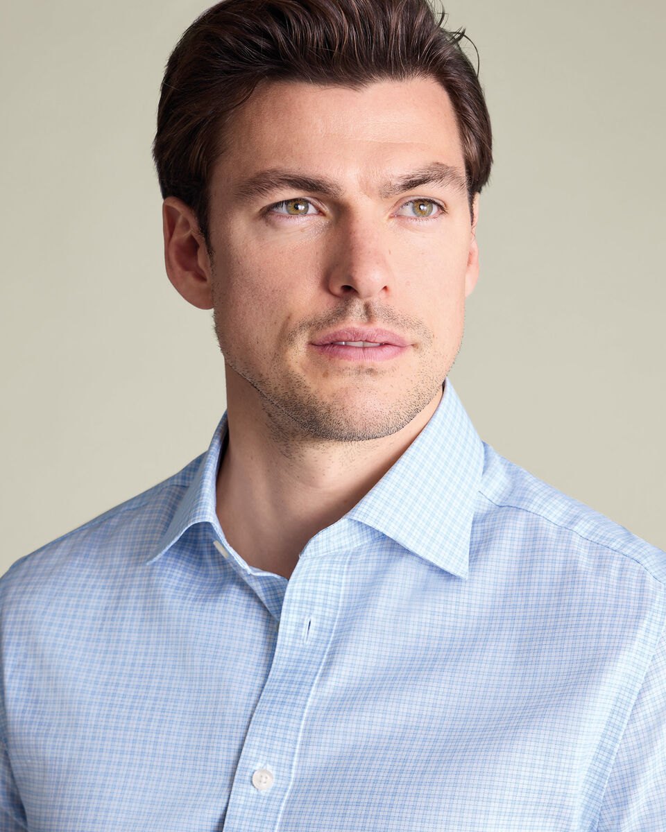 Luxury Check Shirt - Light Blue