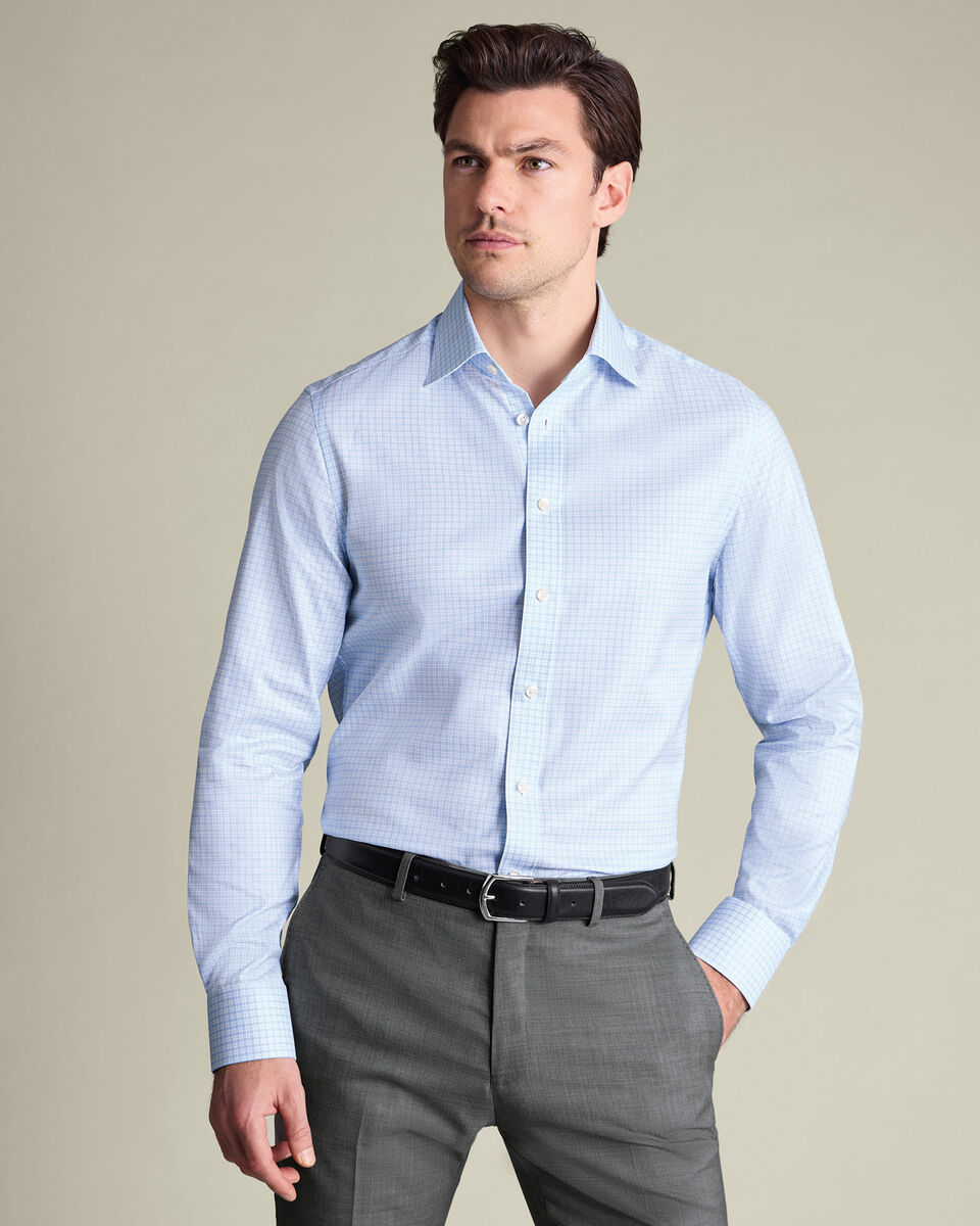 Luxury Check Shirt - Light Blue