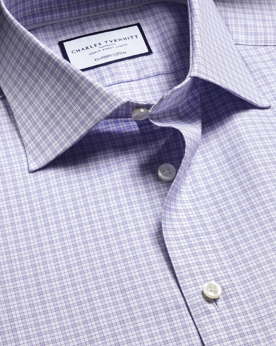 Luxury Check Shirt - Lilac Main image