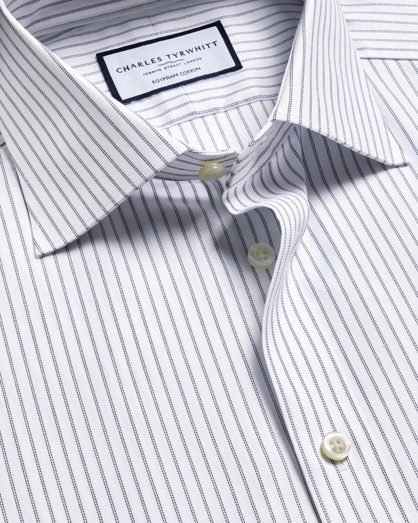 Luxury Stripe Shirt - Mid Blue