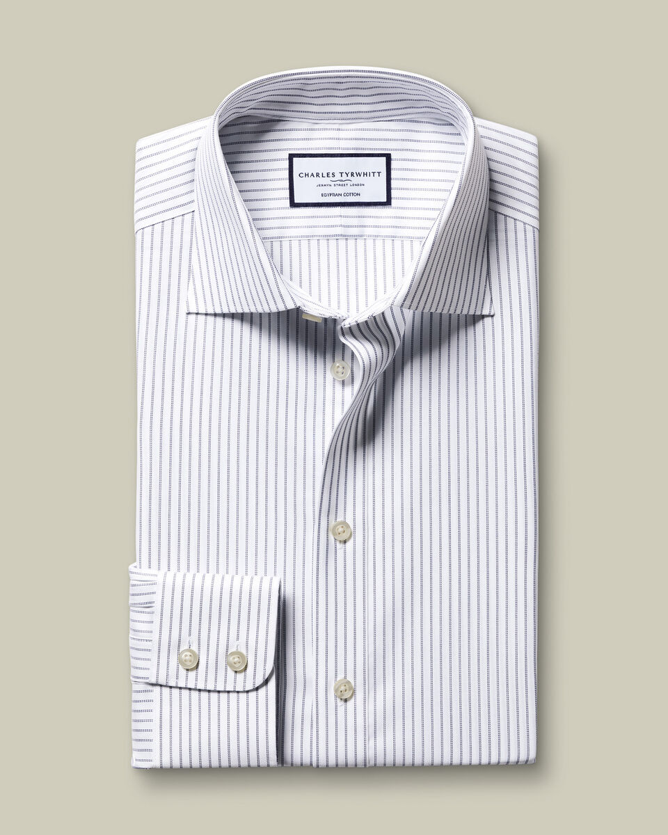 Luxury Stripe Shirt - Mid Blue