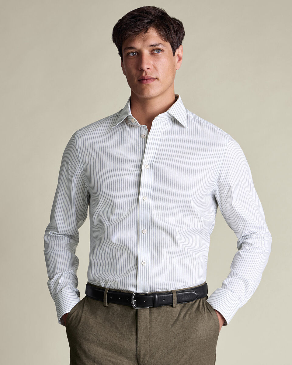 Luxury Stripe Shirt - Mid Blue Secondary image