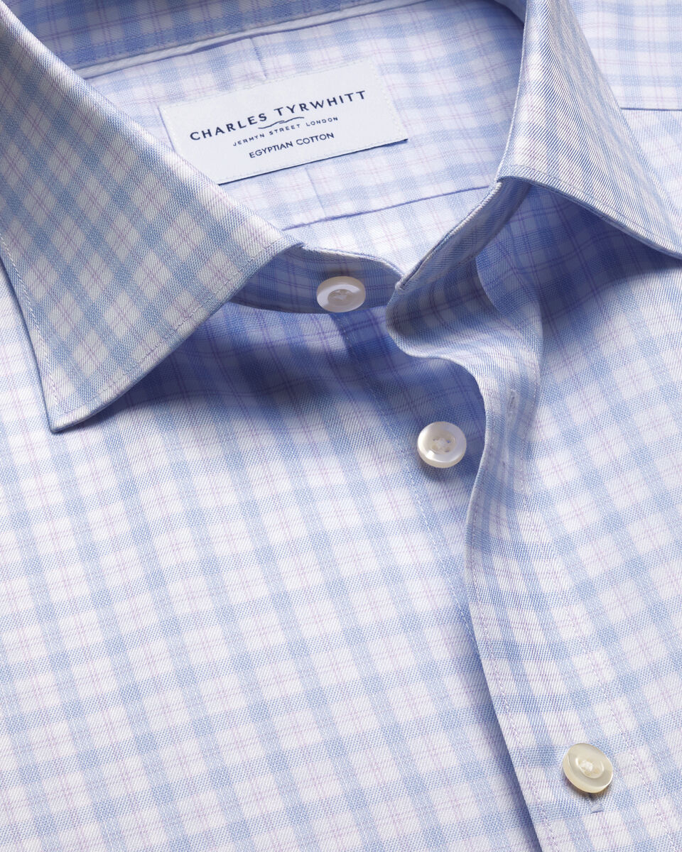 Luxury Check Shirt - Lilac and Blue Main image