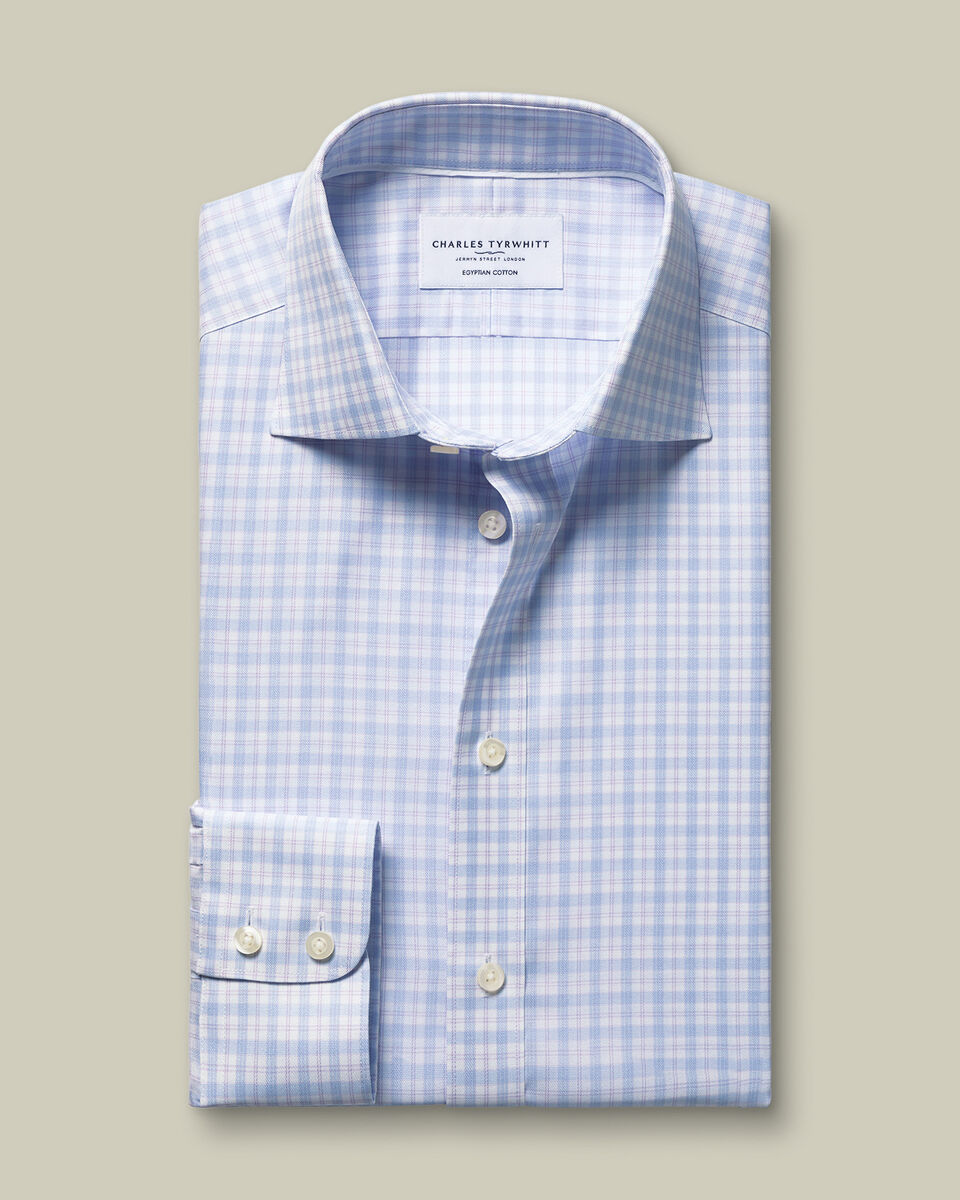 Luxury Check Shirt - Lilac and Blue