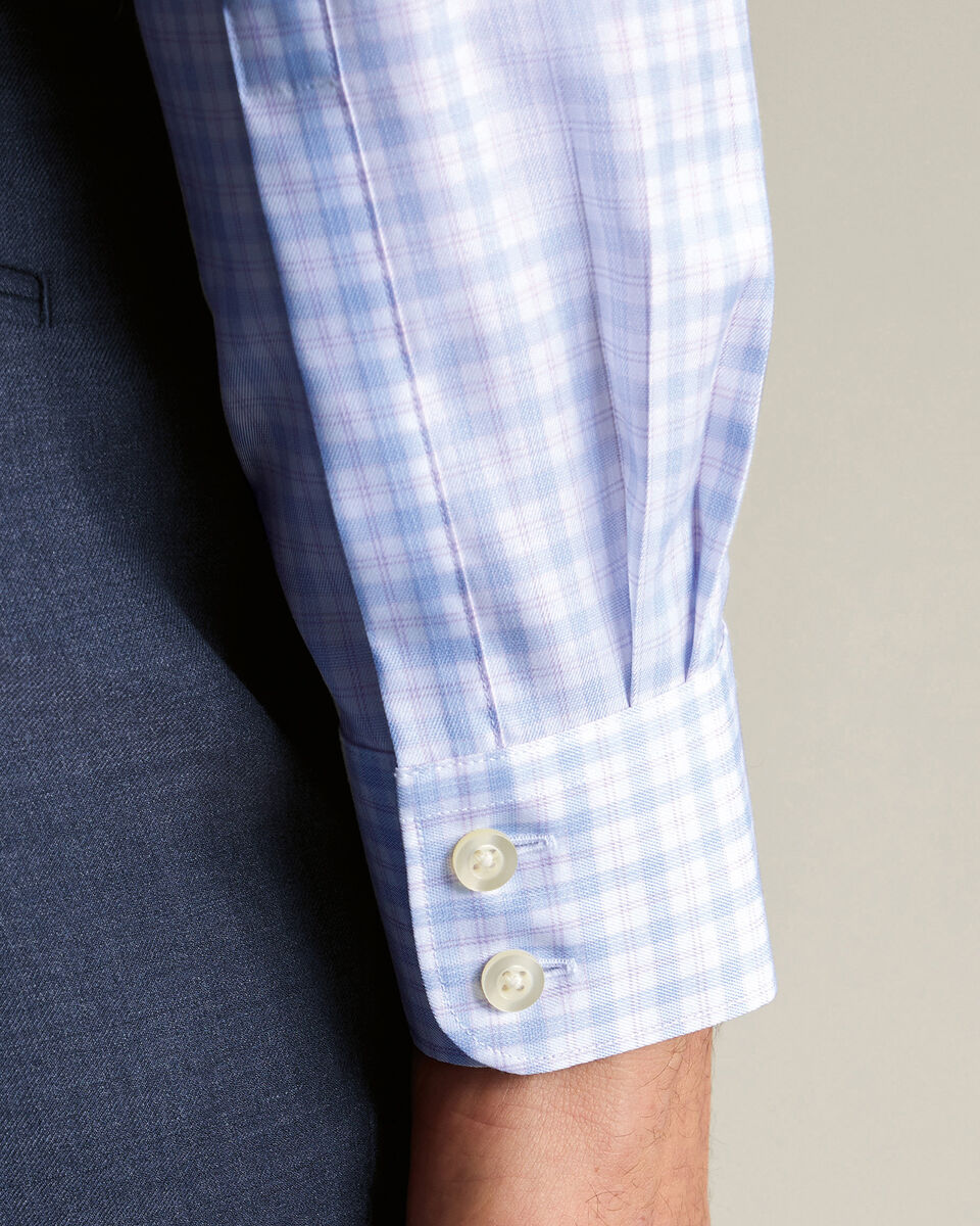 Luxury Check Shirt - Lilac and Blue