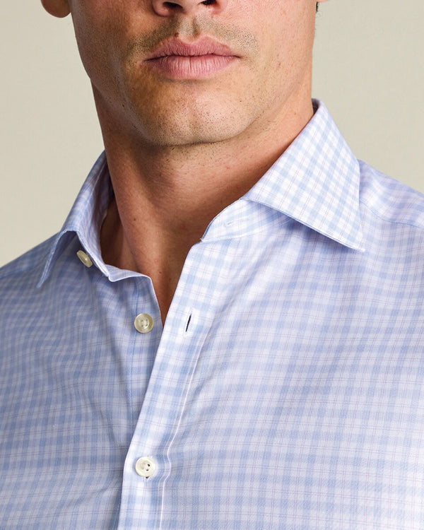 Luxury Check Shirt - Lilac and Blue