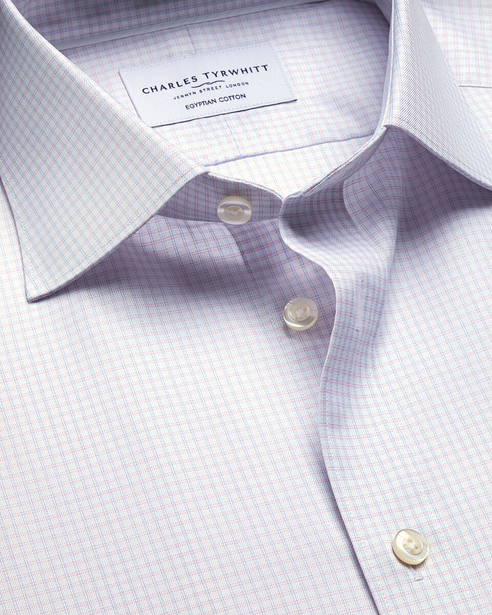 Luxury Check Shirt - Light Pink and Sky Blue Main image