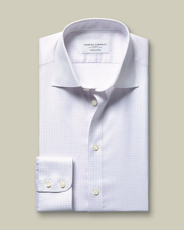 Luxury Check Shirt - Light Pink and Sky Blue
