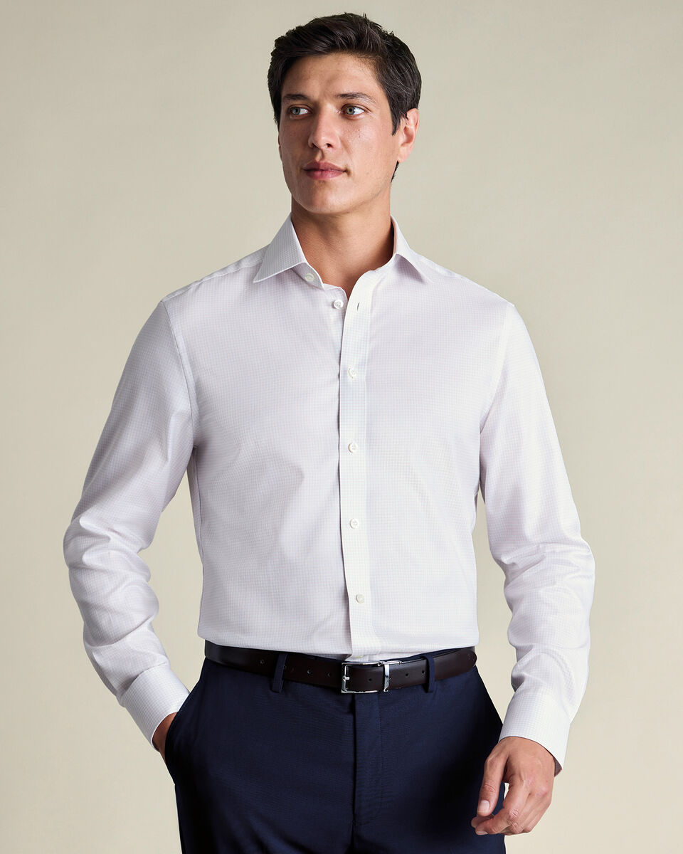 Luxury Check Shirt - Light Pink and Sky Blue Secondary image