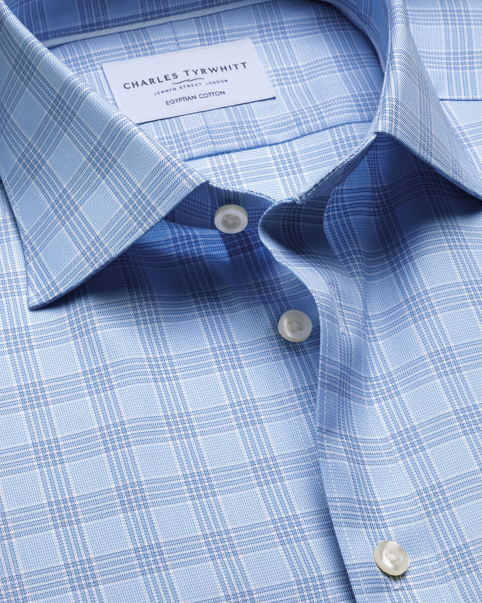 Luxury Check Shirt - Sky Blue