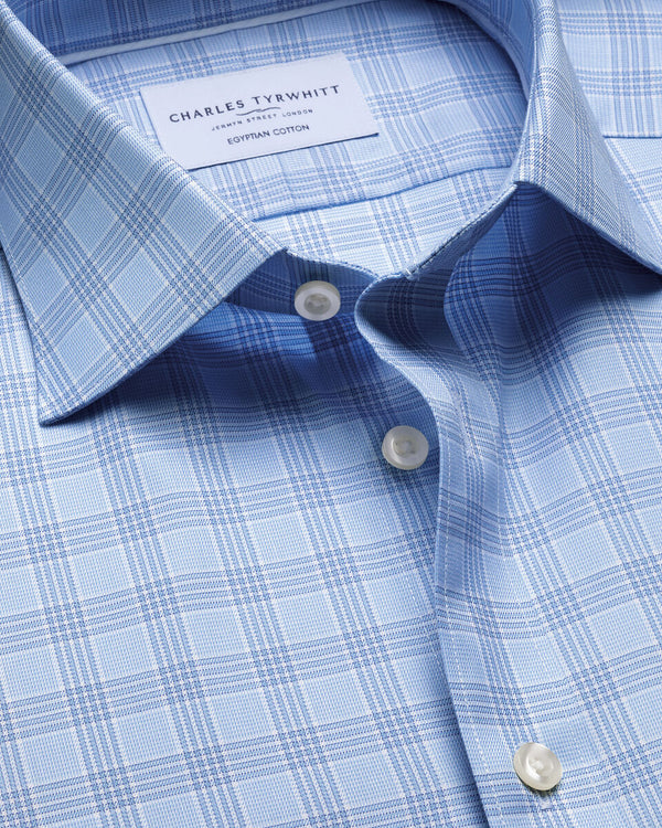 Luxury Check Shirt - Sky Blue