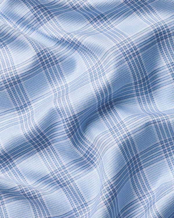 Luxury Check Shirt - Sky Blue