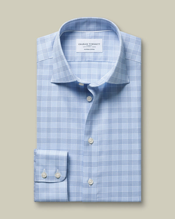 Luxury Check Shirt - Sky Blue