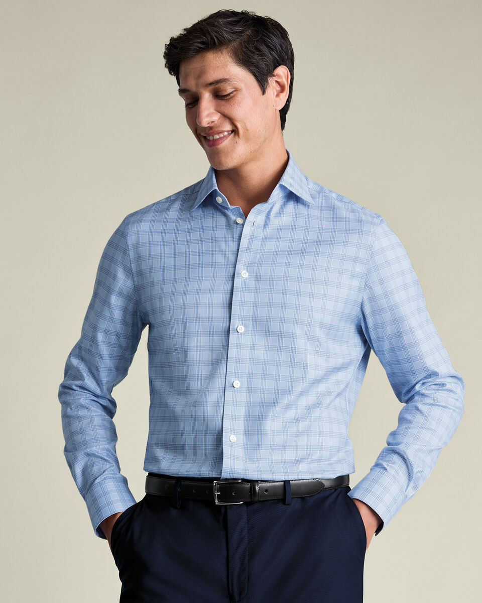 Luxury Check Shirt - Sky Blue