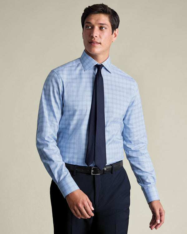Luxury Check Shirt - Sky Blue