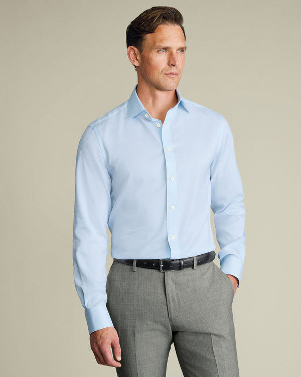 Luxury Texture Shirt - Light Blue