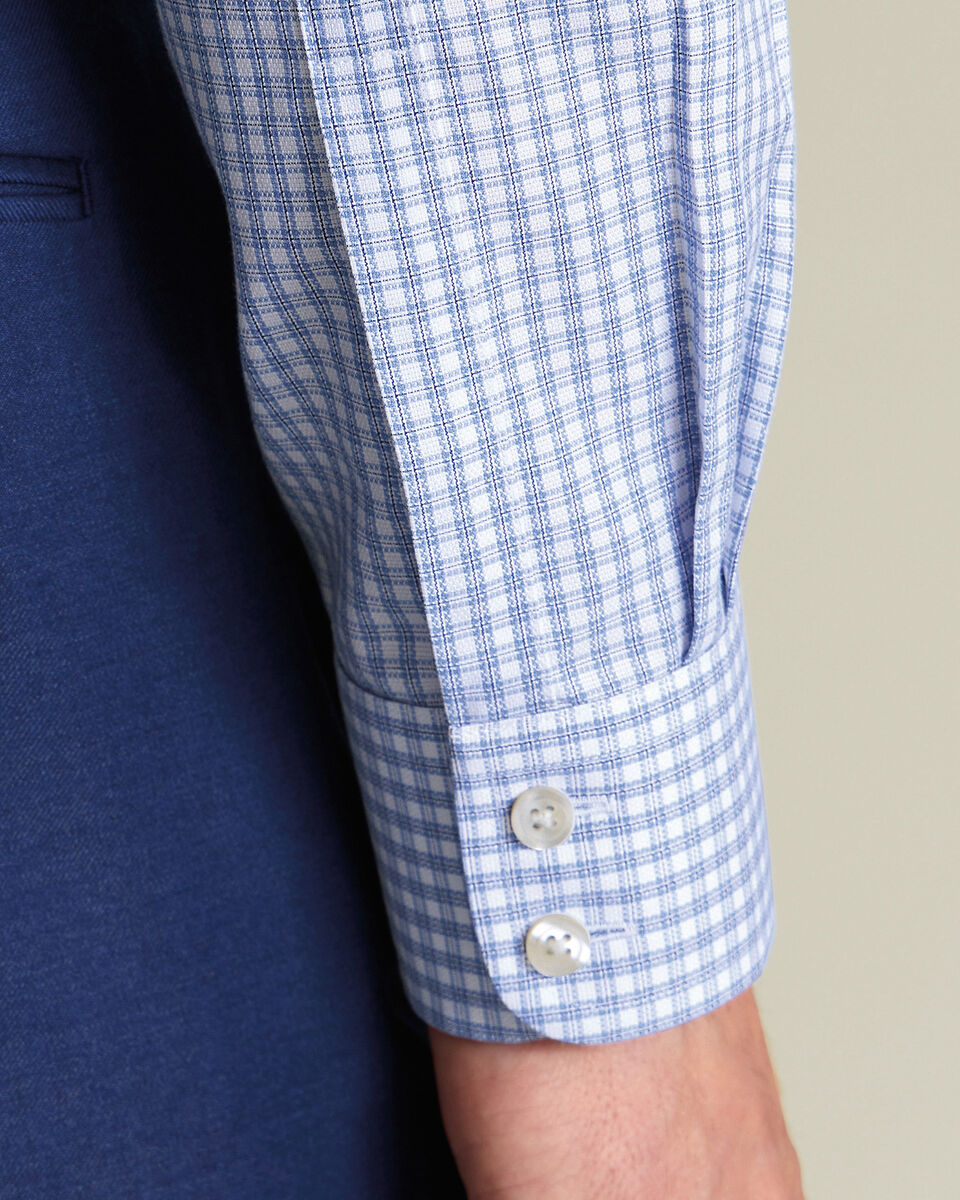 Non-Iron Royal Oxford Check Shirt - Blue