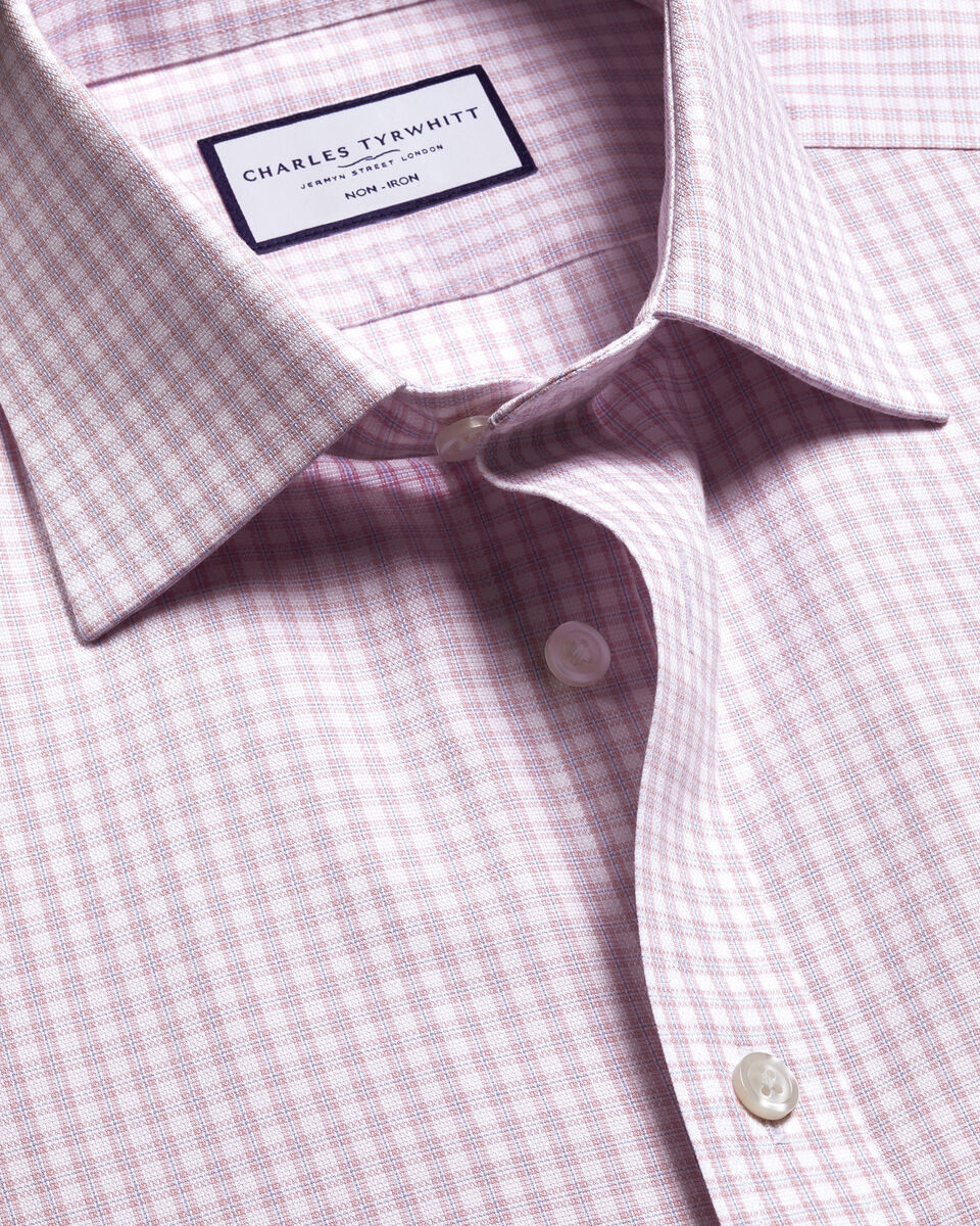 Non-Iron Royal Oxford Check Shirt - Pink Main image