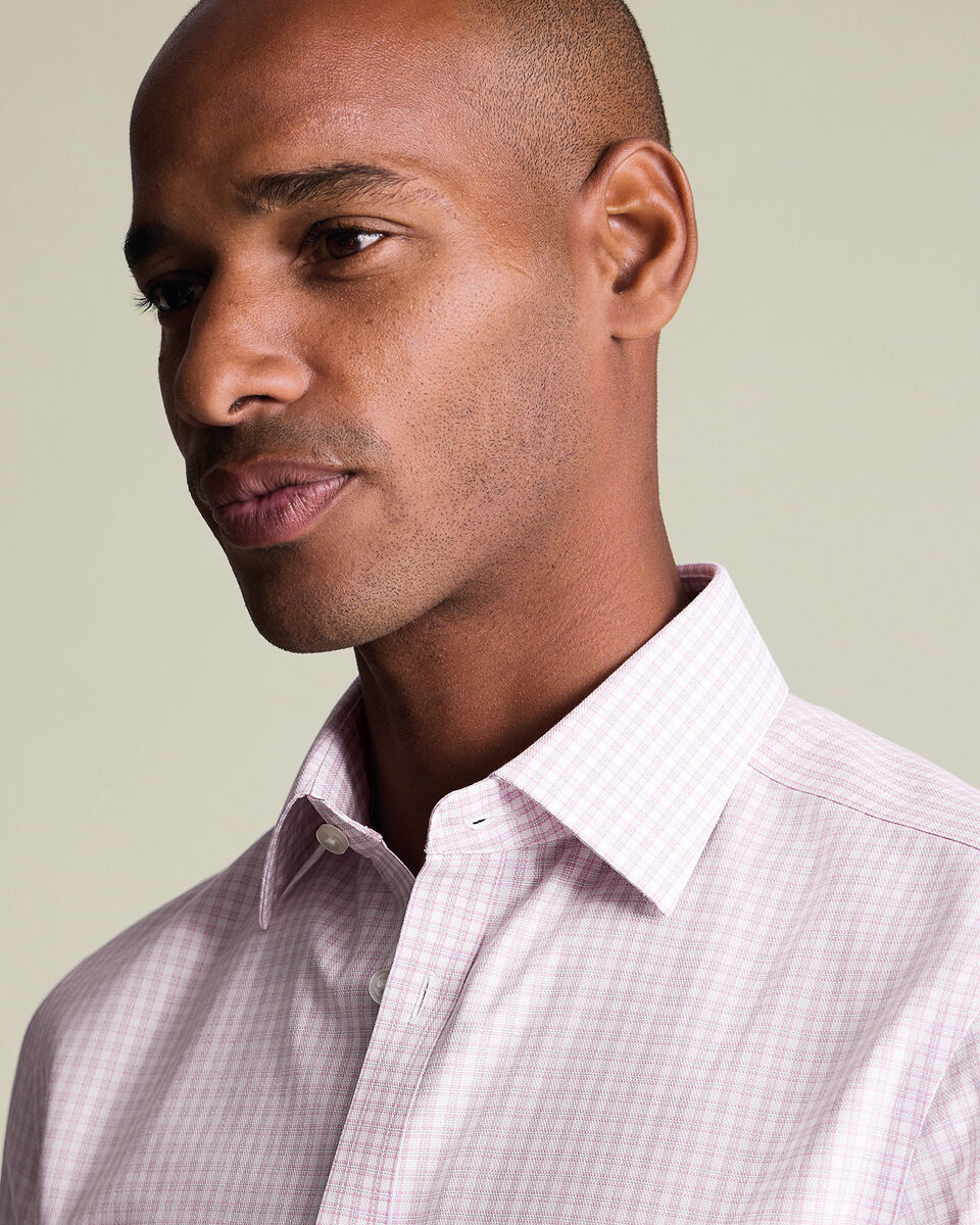 Non-Iron Royal Oxford Check Shirt - Pink