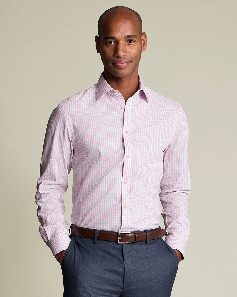 Non-Iron Royal Oxford Check Shirt - Pink