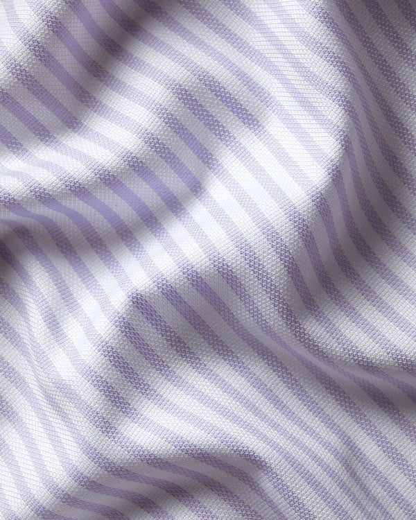 Non-Iron Royal Oxford Stripe Shirt - Lilac