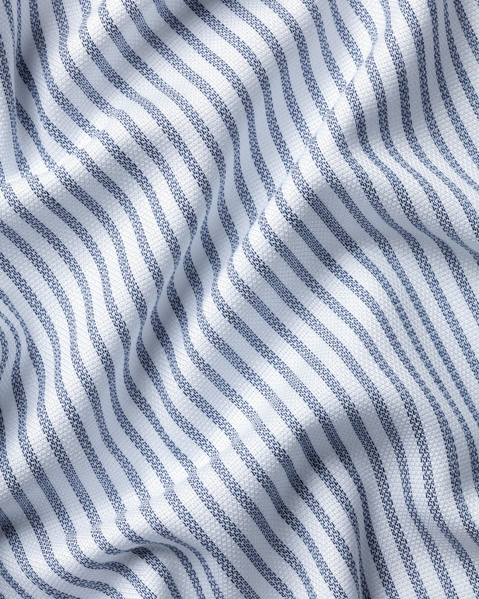 Non-Iron Royal Oxford Stripe Shirt - Indigo Blue
