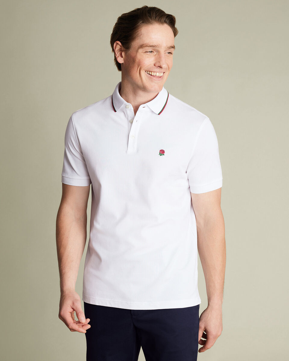 England Rugby Pique Polo - White Main image