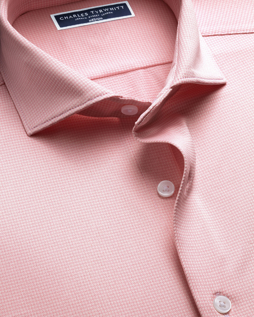 Performance Stretch Shirt - Light Pink & White Main image