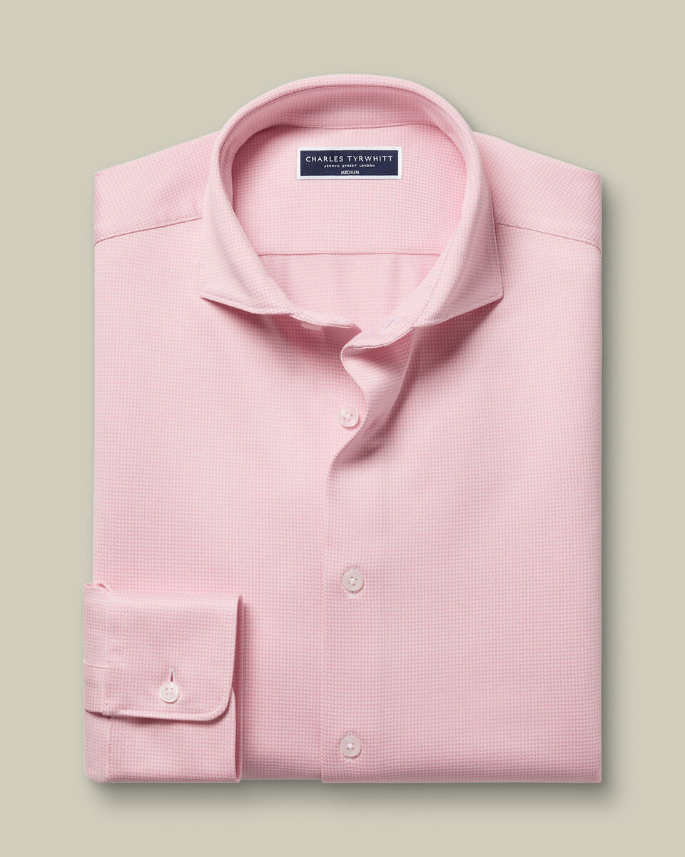 Performance Stretch Shirt - Light Pink & White